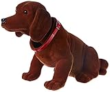 Simba 104329292 – Wackelkopf Waldi, 2-Fach Sortiert, es Wird nur EIN Artikel geliefert, beflockter Dackel, Hellbraun oder Dunkelbraun, Wackelhund, Autodeko, ab 3 Jahren
