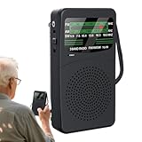 Batteriebetriebenes Radio | Tragbares AM FM-Radio mit hervorragendem Empfang | Integriertes LED-Licht, Vollband-Antenne, hohe Empfindlichkeit für Notfälle, Wandern, Camping