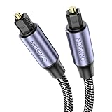 MOSWAG Digital Audio Toslink Kabel, Geflochtenes Toslink Optisches Kabel, Digital Audio Optisches Kabel für Soundbar, Smart TV, Heimkino, PS4, Xbox oder PlayStation (5M)