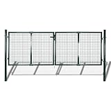 vidaXL Gartentor 289x100/306x150cm Doppeltor Zauntür Tor Garten Zaun Pforte
