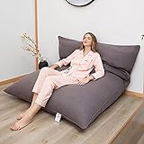 Lazy Sitzsack, Sofa, Stuhl, abnehmbarer und waschbarer Stoff, Mehrzweck-Bettsofa, bequeme Klappcouch, 110 x 140 cm, ideal für Zuhause und Entspannung