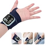EMS & TENS Handgelenk Massagegerät, Tragbar Wiederaufladbar Kabelloses Hand Massagegerät mit 3 Wärmestufen, 5 Massagemodi und 9 Stärke, Lindert Ermüdung und Schmerzen, für Arme, Ellbogen, Handgelenke