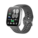 Amazfit Bip 6 Smart Watch 46mm, 14 Tage Akku, 1.97“ AMOLED, GPS &kostenloses Kartenmaterial, AI, Bluetooth Anruf Textfunktion, Gesundheits, Fitness Schlaf-Tracker, 140+ Trainingsmodi, 5 ATM, Holzkohle