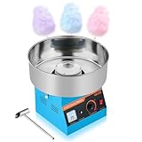 VEVOR Zuckerwattemaschine 1000 W elektrische Zuckerwattegeräte mit 38 cm Edelstahlschüssel & Zuckerlöffel, macht Zuckerwatten für Geburtstage zu Hause Familienfeiern, Zuckerwatte-Maker Blau