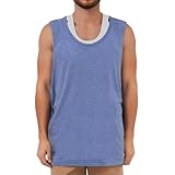 Caxndycing Muskelshirts Herren Reha Tank Top Ärmellose Baumwolle Sportshirt Vollständig Abreißbar T-Shirts nach Schulteroperationen mit Druckknopf Dialyse Chemo Port Zugangshemd
