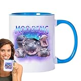 Keramik-Kaffeetasse, 350 ml, für Kaffee, Milch, Tee, Tee, Tasse, niedliches Pygmäen- , Frühstückstasse, Schreibtisch-Dekoration für Kinder und Erwachsene, Tee-, Milch-Kaffeetasse