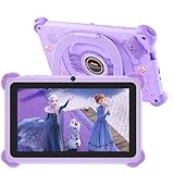 zcobro Kinder Tablet 7 Zoll, Tablet für Kinder mit Hülle, Android Kindertablet 2GB RAM+32GB ROM+256GB Erweiterbar, Wi-Fi, Bluetooth, Type-C, Kindersicherung, Kids Tablet mit Quad Core, Lila