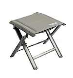 Meerweh Erwachsene Fusshocker Fußhocker Camping Klapphocker, grau, circa' 41x41x41 cm, Grau, XXL, 20022