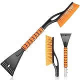 Foenguy Auto Eiskratzer und Reinigungsbürste 2 in 1 Abnehmbarer Eisschaber Langlebiger und Stabiler Profi Eisschaber mit Ergonomischem Schaumstoffgriff - 66CM