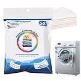 Waschmaschinen Farbfangtücher | 50 Stück Farbfangblätter Für Wäschepflege | Farbfänger für Textilien Bettwäsche Haushaltswaschmaschine