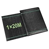 Cieex Unkrautvlies Wasserdurchlässig, Gartenvlies Unkrautfolie mit UV-Schutz, Bändchengewebe Reißfest Fabric 70g/m², Unkrautgewebe für Hochbeet, Garten, Unkrautvlies Wurzelschutz 1m x 20m