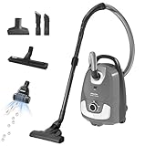Akitas C11 Turbo 900W Staubsauger mit Beutel – inkl. zusätzlicher Turbo-Tierhaarbürste, 7 m Netzkabel & 10 m Arbeitsradius, verstellbare Saugkraft, große Kapazität, für Harte Böden & Teppiche