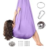𝐘𝐨𝐠𝐚 HäN𝐠𝐞𝐦𝐚𝐭𝐭𝐞 Swing 200 Kg Max. Tragfähigkeit Mit Beschläge -Tuchschaukel Geeignet, um Ängste abzubauen,Glück. (280 * 150CM),M-therapieschaukelkinder