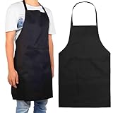 Retoo Kochschürze, 60 x 70 cm Größe, mit komfortabel Tasche und Schnur zum Binden, wasserdicht und ölbeständig, Küchenschürze für Männer Damen aus Universalschnitt, zum Kochen, Backen, Malen