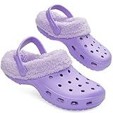 CityComfort Damen Hausschuhe Fleece Gefüttert, Clogs Damen - Geschenke für Frauen (Lila, 39 EU)