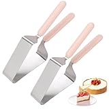 Foyucool 2 Stück Kuchenschneider, Edelstahl Kuchenschneider Tortenschneider mit Doppeltem Griff, Einstellbares Dreiecks Kuchenschneidewerkzeug für Tortenheber, Hochzeit, Geburtstag, Party, Küche