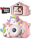 Kinderkamera, Gofunly Kinder Kamera 1080P 2,0-Zoll-Bildschirm Kamera Kinder mit 32GB-Karte Selfie Digitalkamera Kinder Fotoapparat Kinder für 3-12 Jahre Jungen und Mädchen Weihnachten Spielzeug