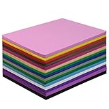 90 Blatt Moosgummi Platten 20x20 cm, 1mm Dick, Moosgummi in 15 Farben, EVA Schaumstoff für Basteln, DIY-Projekte und Dekoration