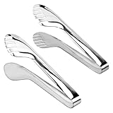 Servierzange 2 Stück spaghettizange aus Edelstahl Salatzange Länge: 25cm Spargelzange Für Salat, Buffet, Kochen, Backen und Grillen, Spülmaschinengeeignet
