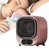 HCAUYNN WäScheschleuder, Mini-WäSchetrockner, 0,8 Kg FassungsvermöGen, Drehknopf Zur Steuerung Von Kalt-/HeißLuft, Mit Filter Und Timer, FüR WaschküChe, Kinderzimmer, KüChe,Pink