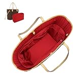 ArcDiary Geldbörsen-Organizer-Einsatz, seidig-glatter Handtaschen- und Tragetaschenformer in 8 Größen, passend für Longchamp, Neverful, Gyard und weitere Taschen(Schlank Mittel-Rubin)