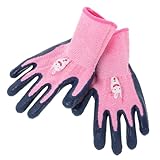ANDRESLAD Rutschfeste Gartenhandschuhe Für Robuste Arbeitshandschuhe Für Outdoor Aktivitäten Anti Rutsch Funktion Ideal Für Gartenarbeit Und Spiel Im Freien Größe 3# 3 5 Jahre Pink