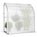 IDMarket - Anbaugewächshaus zur Wandmontage, 200 x 80 x 160 cm, Balkon und Terrasse