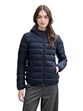 TOM TAILOR Denim Damen Lightweight Steppmantel mit Kapuze,10668 - sky captain blue, XL