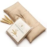 Strauss Home® Körnerkissen groß – Mikrowellengeeignetes Wärmekissen gegen Verspannungen in Nacken, Schultern und Rücken – natürliche Weizenkörner – 20x50 cm