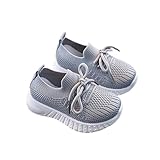Generisch Süße Mesh-Schuhe für Jungen und Mädchen, rutschfest, für Kleinkinder (Grey, 18-24 Months)