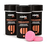 Pujadas grill – Premium Grillanzünder (3er Set à 8 Tabletten) | Schnelle & Saubere Zündung mit 92% Festem Alkohol | Geruchsneutral, Rauchfrei & Sicher | Natürliche Anzündhilfe für Grill, Kamin & Outd