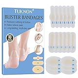 Blasenpflaster, Blasenpflaster Ferse, Blasenpflaster Groß, Gel Pflaster Blase Fuß, Hydrokolloid-Gel-Blister-Pads, Für Finger, Zehen, Vorfuß und Ferse, 18 Stück