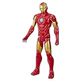 Marvel Avengers Titan Hero Serie Iron Man, 30 cm große Action-Figur für Marvel-Fans und Spielzeug für Kinder ab 4 Jahren, Tony Stark mit beweglichen Gliedmassen als Weihnachtsspielzeug