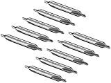 Auniwaig HSS-6542 Kegelsenker, Drehsenker, Fräswerkzeug, 2 mm x 5 mm, kombinierte Bohrer, einfacher Typ A, kombinierte Senker, Bohrer, Set, Werkzeug, silberfarben, 10 Stück