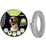 DEWEL 63.5cm Leuchtendes Zeckenhalsband für Hunde, Zeckenhalsband Leuchthalsband Hund Verstellbar Floh-und Zecken Prävention Halsbänder Wasserdicht Fluoreszierendes Flohhalsband gegen Ungeziefer