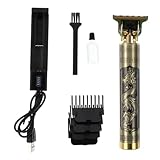 SAFIGLE Retro Haarschneider für Männer Elektrischer Trimmer mit Aufsteckkämmen Ladegerät Pinsel Langlebig Leise und Tragbar für Präzise Haarschnitte Zuhause
