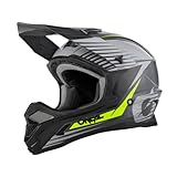 O'NEAL | Motocross-Helm | MX Enduro Motorrad | ABS-Schale, , Lüftungsöffnungen für optimale Belüftung & Kühlung | 1SRS Helmet Stream | Erwachsene | Grau Neon-Gelb | Größe L