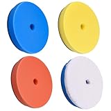 SIQUK 4 Stück Polierschwamm Auto 125mm Polierschwämme Pad Wachs Schwämme Polierpad Polieren Pad Polierschaum für Poliermaschine
