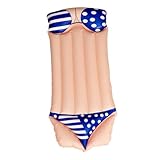 ibasenice 1stk Bikini-Float Bikinis Kinderspielzeug Vakuum Schröpfmassage Biegbar Manueller Panda Dekoration Dekoration Spiegeldekoration Tanga-Bikini Spa Schaum Puppenhaus PVC Blue