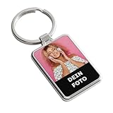Cimpress Schlüsselanhänger personalisierbar mit Foto, Bedruckbar mit Bild, Logo, Motiv, QR-Code oder Text, Personalisierter Foto Schlüsselanhänger, Geschenkidee zu Geburtstag oder Weihnachten