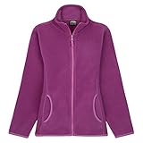 CityComfort Fleecejacke Kinder Mädchen Polarfleece Teenager Jungen mit Reißverschluss und Seitentaschen (Lila, 7-8 Jahre)