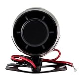 Lodokdre Sirene Reminder Akustischer Alarm 120DB 12V für Auto Alarmanlagen Auto Universal Bike Schwarz