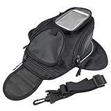 Magnetische Tanktasche - Motorrad-Tanktasche mit Magneten | Wasserdichter Motorrad-Tankrucksack mit Handy-Tasche | Mehrzweck-Tanktasche schwarz magnetisch | Motorradzubehör für Reisen