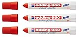 edding Spezialmarker 950 industry painter, 10 mm | (3 Marker, rot)