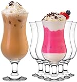 PLATINUX Cocktailgläser 400ml (max. 470ml) aus Glas Set 6-Teilig Longdrinkgläser Partygläser Hurricanegläser Groß klar