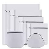 Wäschenetz, 10 Stück Wäschesack für Waschmaschine,Stabiler wäschebeutel mit Netzreißverschluss, Ideal für Feinwäsche, Unterwäsche, Socken, BHS, Mäntel, Bettwäsche