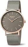 Boccia Damen Analog Quarz Uhr mit Edelstahl Armband 3273-08