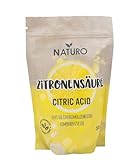 NATURO | Reine Zitronensäure Pulver 500g– Effektiver Entkalker für Wasserkocher, Putzmittel und mehr – Zitronensäure Pulver zum Putzen, 100% Citric Acid für Haushalt und Umwelt