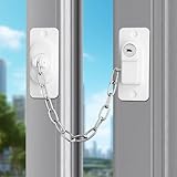3 Stück Kindersicherung Fenster,Fenster Sicherungen Kinder,Türkette Ohne Bohren Fenstersicherung Kinder Fenster,Türsicherung Kinder, Einstellbare Fensterschlösser,für Kinder Haustiere Sicherheit