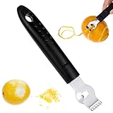Ouligay Zitronen Zester Schäler, Zitrone Orangen Zestenschneider Zitrusfrüchte Zester Zitronenschäler Handheld Obst Orangenschäler Edelstahl Zestenreißer für Bar Restaurant Küchen Werkzeug